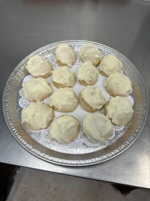 Banana Cookies with Cream Cheese Icing