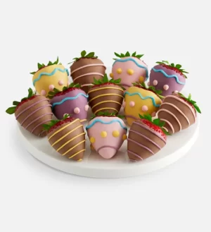 Easter Egg Dipped Strawberries (1 dozen)